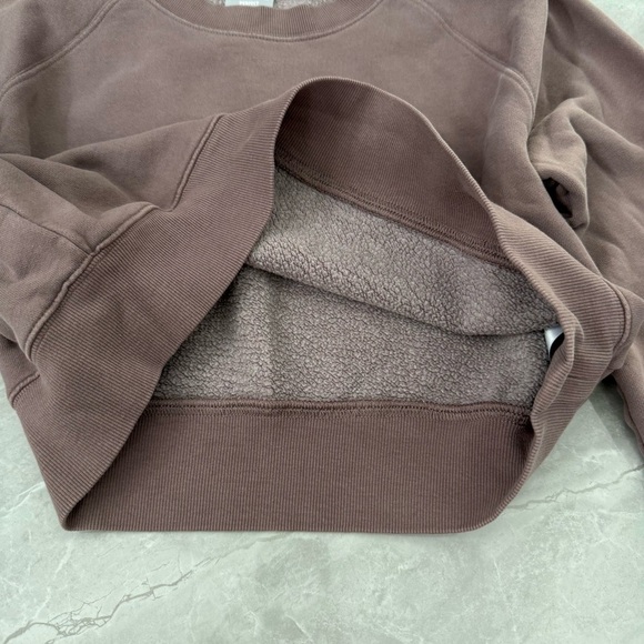 Women’s TNA Perfect Cozy Fleece Cropped Crew Neck Sweatshirt Size Medium - Picture 5 of 15